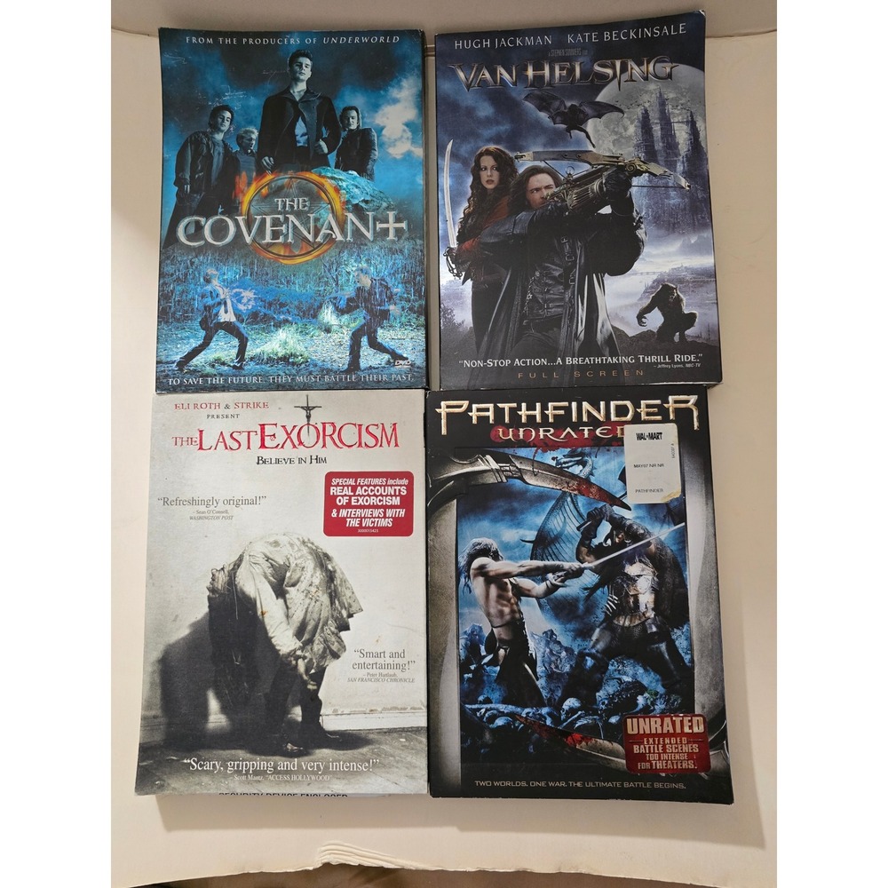 Horror Action DVD Lot Van Helsing The Covenant Pathfinder The Last Exorcism 4pk